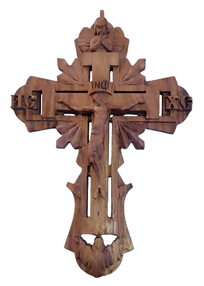 Cruz en Madera de Cedro con Crucifijo