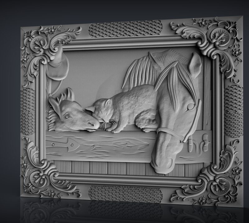 Archivos STL de Cuadros para Proyectos CNC Caballo