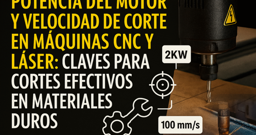 POTENCIA DEL MOTOR Y VELOCIDAD DE CORTE EN MÁQUINAS CNC Y LÁSER: CLAVES PARA CORTES EFECTIVOS EN MATERIALES DUROS 1 Potencia Del Motor Y Velocidad De Corte En Máquinas Cnc Y Láser: Claves Para Cortes Efectivos En Materiales Duros