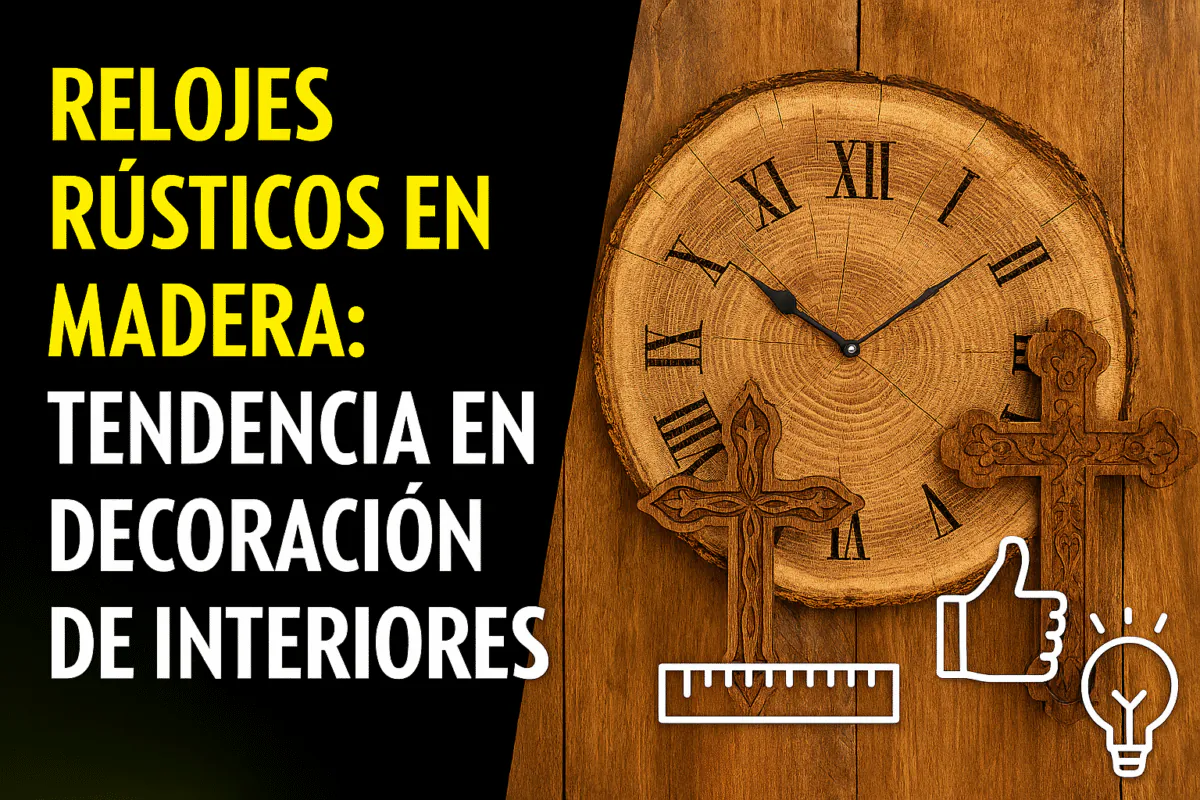 Relojes Rústicos En Madera: Tendencia En Decoración De Interiores
