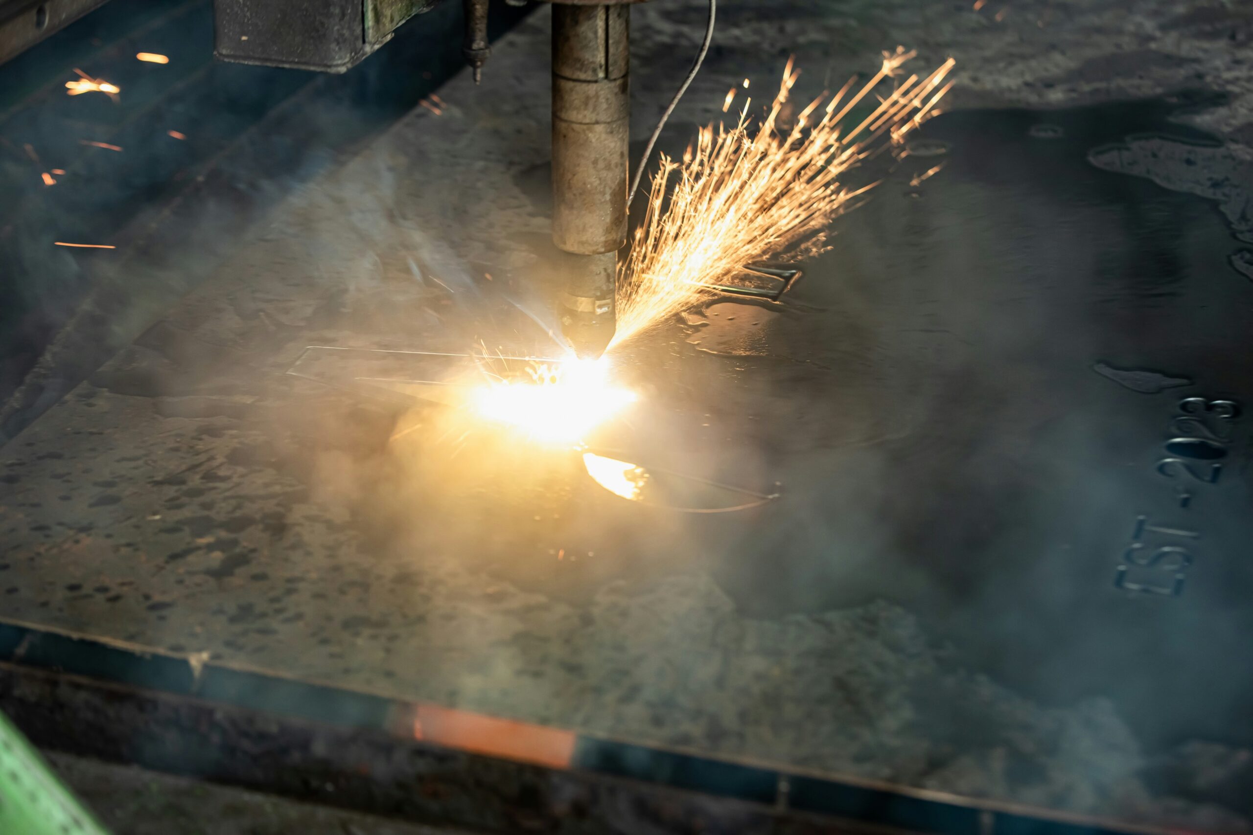 A Welder Working On A Piece Of Metal