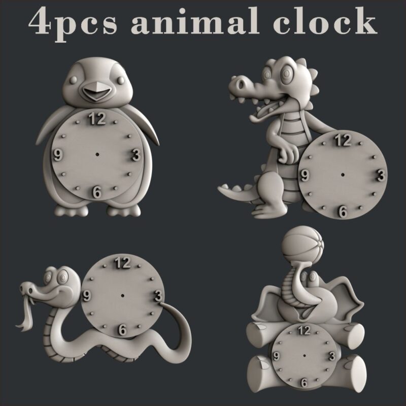 4 Archivos STL de Relojes para Proyectos CNC