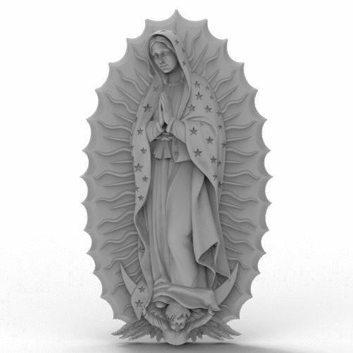 Archivo Stl De Virgen De Guadalupe Para Proyectos Cnc