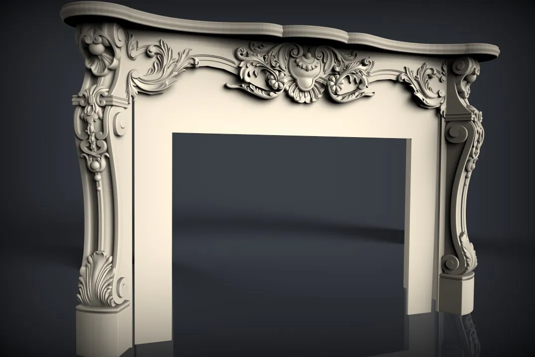 kamin – figura artística en formato 3D