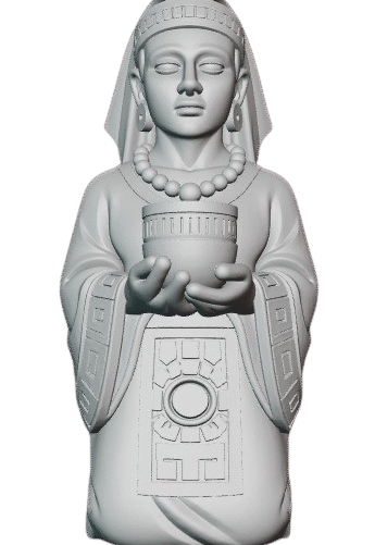 Modelo 3D STL Guerrero Prehispánico – Arte Devocional para CNC e Impresión 3D