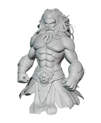 Modelo 3D STL Cuerpo de Zeus – Arte Devocional para CNC e Impresión 3D
