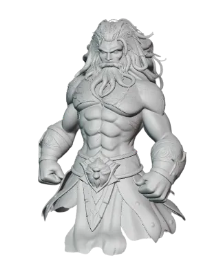 zeus – modelo STL para CNC e impresión 3D