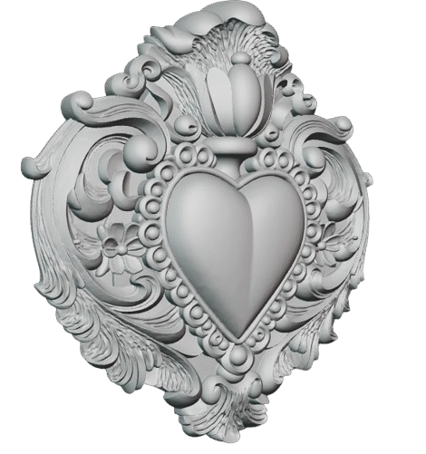 Diseño STL Corazon con detalle – Router CNC o Impresión 3D