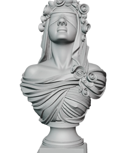 Modelo 3D STL Rostro Vendado los Ojos – Arte Devocional para CNC e Impresión 3D”