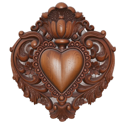Diseño STL Corazon con detalle – Router CNC o Impresión 3D