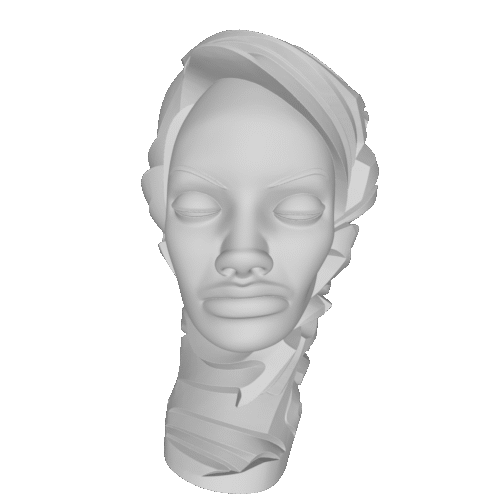Modelo 3D ESCULTURA CABEZA DE MUJER – Arte Devocional para CNC e Impresión 3D