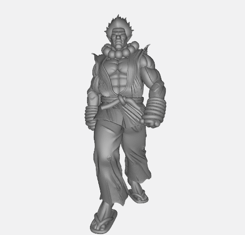 Modelo 3D STL AKUMA Street Fighter – Arte Devocional para CNC e Impresión 3D