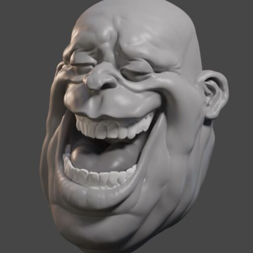 Modelo 3D STL Mascara Riendo – Arte Devocional para CNC e Impresión 3D