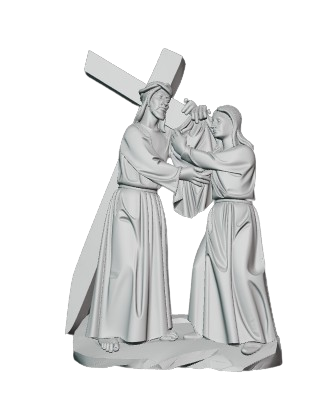 Modelo Gratis 3D STL Viacrusis – Arte Devocional para CNC e Impresión 3D