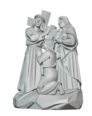 Modelo Gratis 3D STL Viacrusis – Arte Devocional para CNC e Impresión 3D