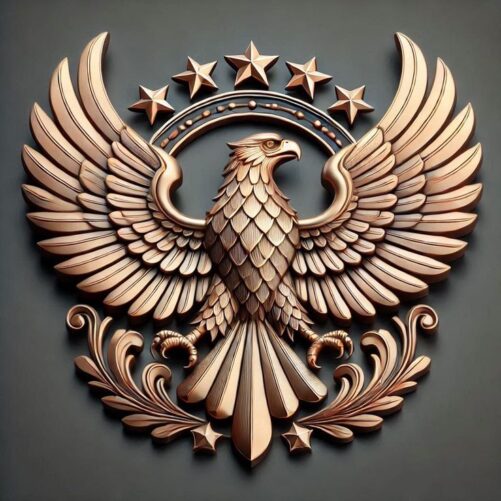 2 Modelo 3D STL Placa Aguila– Arte Devocional para CNC e Impresión 3D