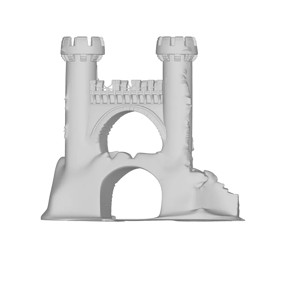 MODELO 3D STL/FBX CASTILLO EN UN PUENTE – ARTE PARA MODELAJE 3D O IMPRESIÓN 3D 3 Model – Escultura Digital Optimizada Para Seo