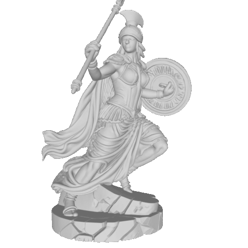 Modelo 3D MUJER GUERRERA – Arte Devocional para CNC e Impresión 3D