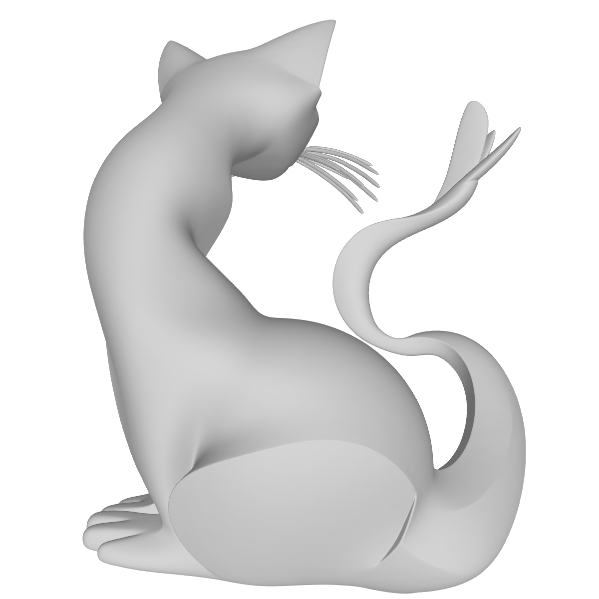 MODELO 3D ESCULTURA CAT – ARTE DEVOCIONAL PARA CNC E IMPRESIÓN 3D 2 Modelo 3D Escultura Cat – Arte Devocional Para Cnc E Impresión 3D