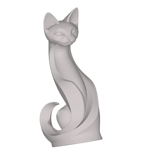 Modelo 3D STL Escultura Gato – Arte Devocional para CNC e Impresión 3D