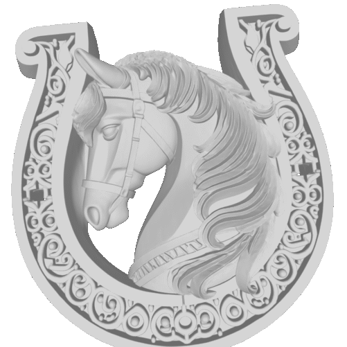 Modelo 3D CABALLO HERRADURA – Arte Devocional para CNC e Impresión 3D