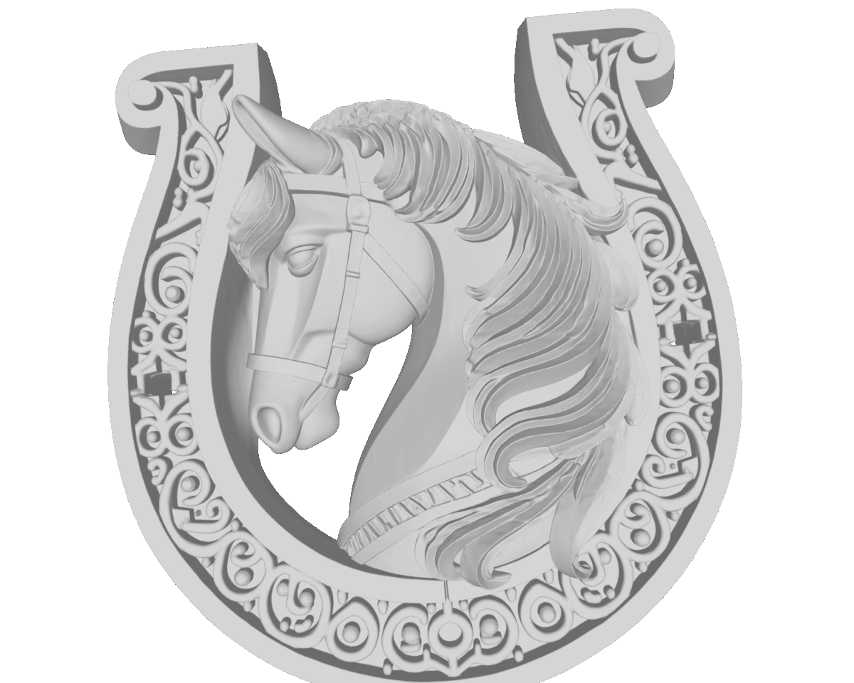 MODELO 3D CABALLO HERRADURA – ARTE DEVOCIONAL PARA CNC E IMPRESIÓN 3D 1 Modelo 3D Caballo Herradura – Arte Devocional Para Cnc E Impresión 3D