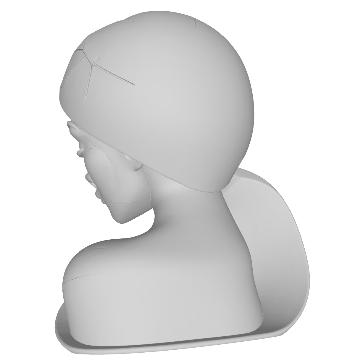 MODELO 3D ESCULTURA CABEZA DE MUJER – ARTE DEVOCIONAL PARA CNC E IMPRESIÓN 3D 3 Modelo 3D Escultura Cabeza De Mujer – Arte Devocional Para Cnc E Impresión 3D