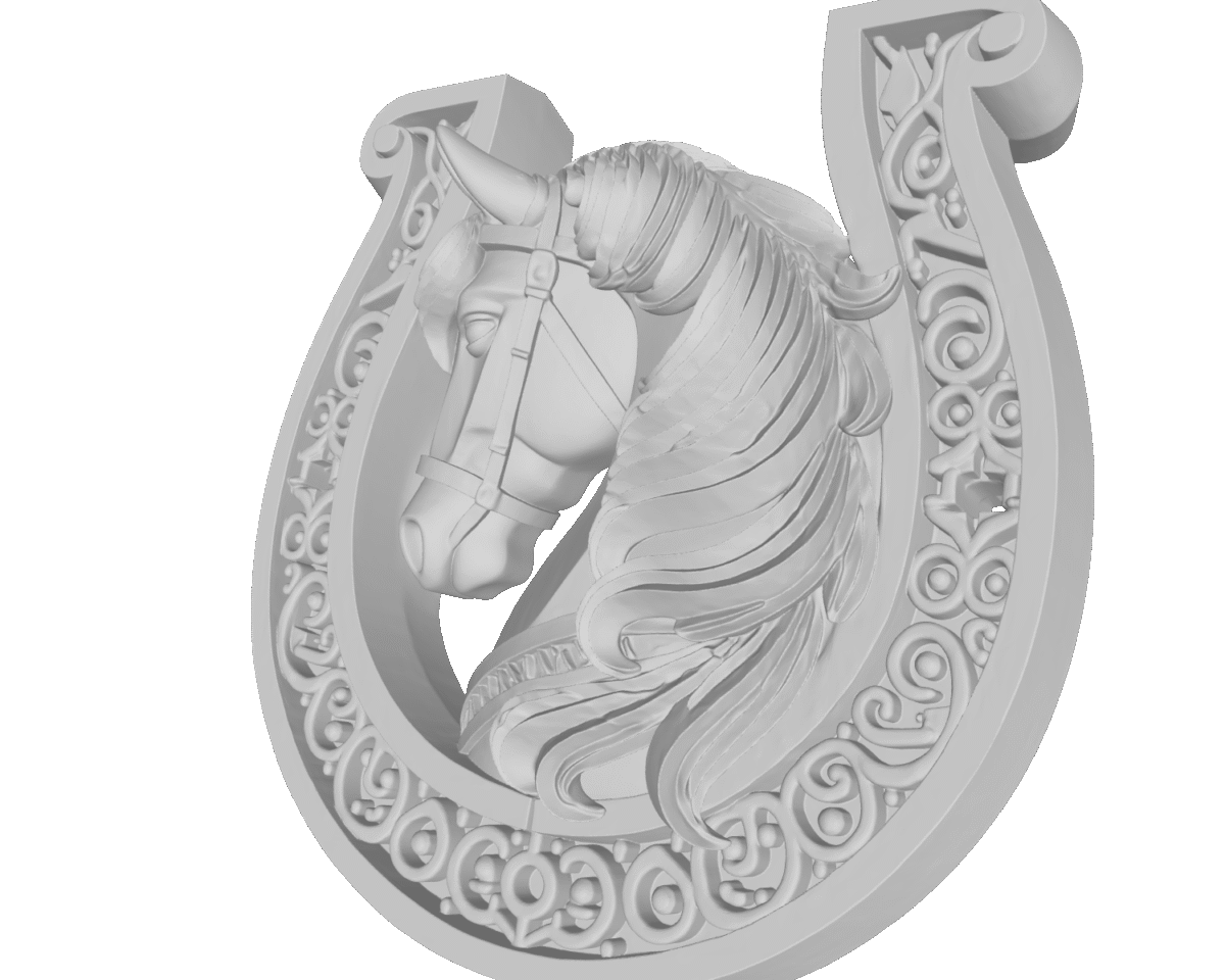 MODELO 3D CABALLO HERRADURA – ARTE DEVOCIONAL PARA CNC E IMPRESIÓN 3D 3 Modelo 3D Caballo Herradura – Arte Devocional Para Cnc E Impresión 3D