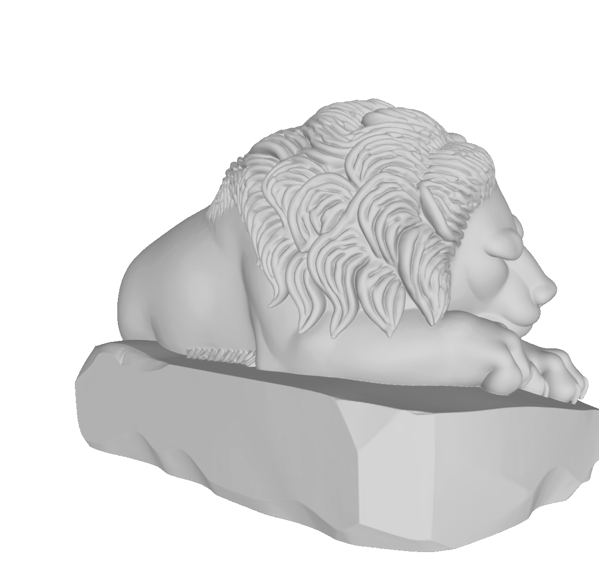 MODELO 3D LEON DURMIENDO – ARTE DEVOCIONAL PARA CNC E IMPRESIÓN 3D 3 Modelo 3D Leon Durmiendo – Arte Devocional Para Cnc E Impresión 3D