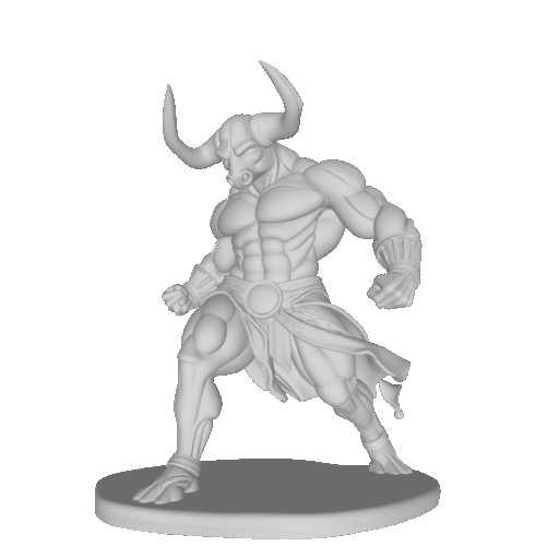 Modelo 3D BUFALO MAN – Arte Devocional para CNC e Impresión 3D