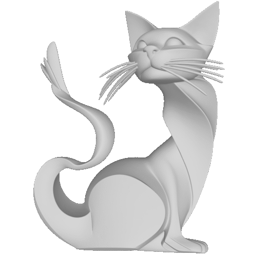 Modelo 3D ESCULTURA CAT – Arte Devocional para CNC e Impresión 3D