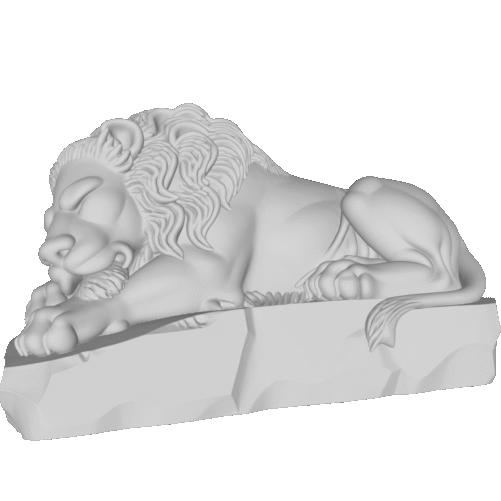 Modelo 3D LEON DURMIENDO – Arte Devocional para CNC e Impresión 3D