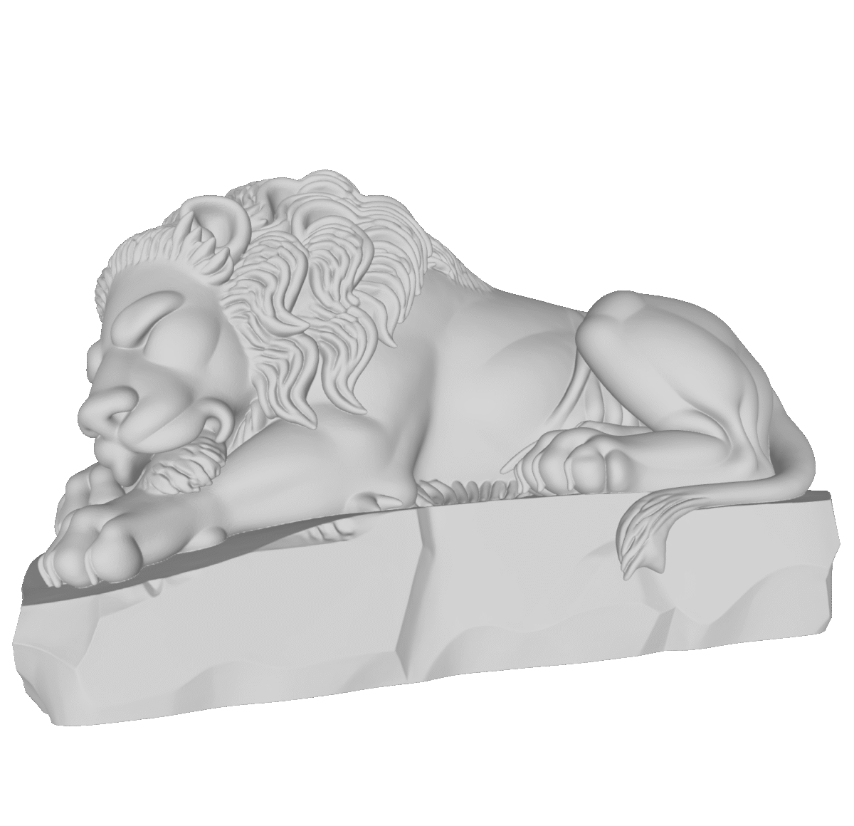 MODELO 3D LEON DURMIENDO – ARTE DEVOCIONAL PARA CNC E IMPRESIÓN 3D 1 Modelo 3D Leon Durmiendo – Arte Devocional Para Cnc E Impresión 3D