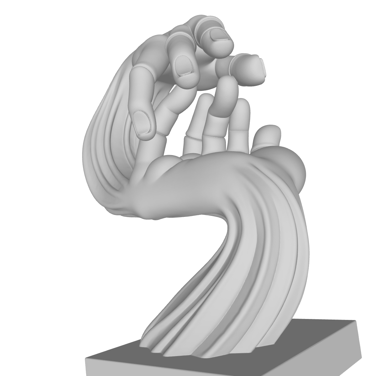 MODELO 3D ESCULTURA DE MANOS – ARTE DEVOCIONAL PARA CNC E IMPRESIÓN 3D 3 Modelo 3D Escultura De Manos – Arte Devocional Para Cnc E Impresión 3D