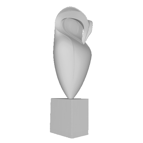 Modelo 3D ESCULTURA BUHO – Arte Devocional para CNC e Impresión 3D