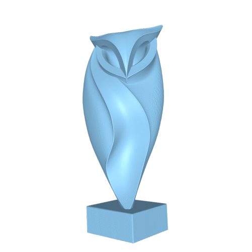 Modelo 3D ESCULTURA BUHO – Arte Devocional para CNC e Impresión 3D