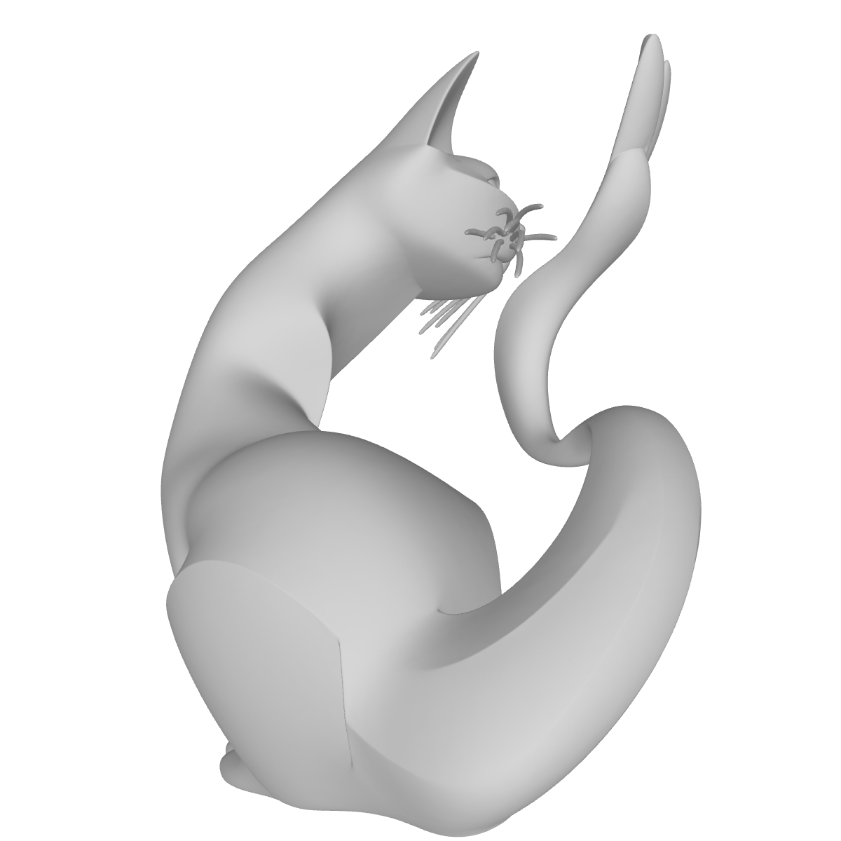 MODELO 3D ESCULTURA CAT – ARTE DEVOCIONAL PARA CNC E IMPRESIÓN 3D 3 Modelo 3D Escultura Cat – Arte Devocional Para Cnc E Impresión 3D