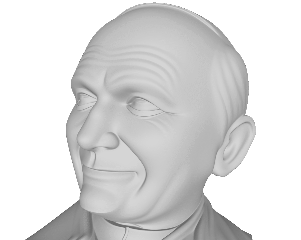 3 MODELO 3D PAPA JUAN PABLO II – ARTE DEVOCIONAL PARA CNC E IMPRESIÓN 3D 2 3 Modelo 3D Papa Juan Pablo Ii – Arte Devocional Para Cnc E Impresión 3D