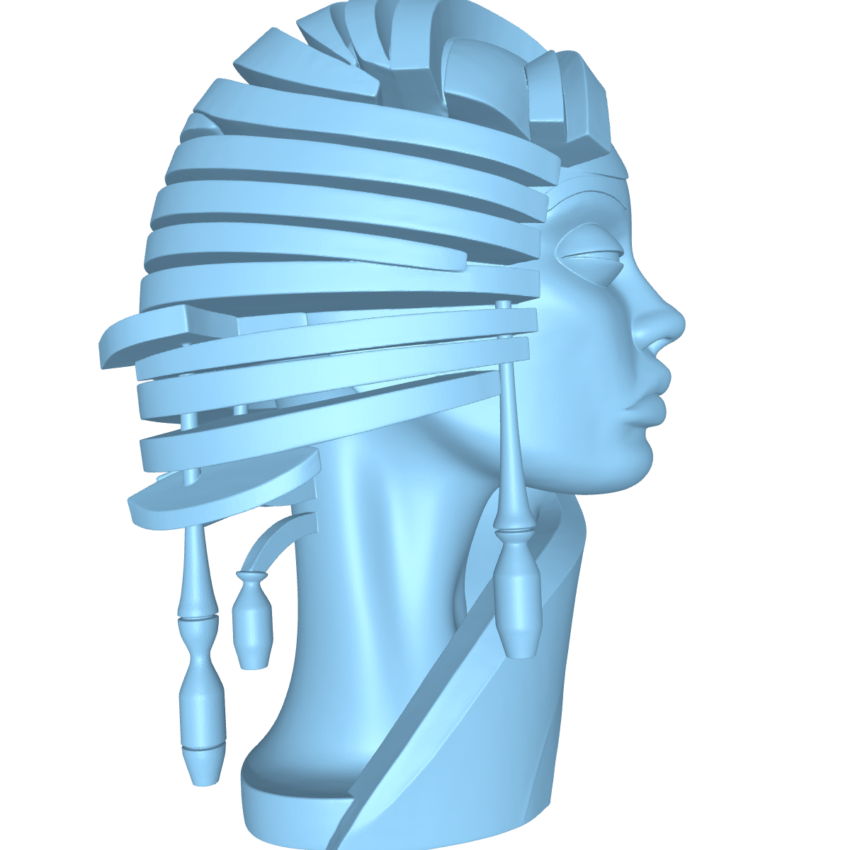 MODELO 3D ESCULTURA CABEZA DE MUJER – ARTE DEVOCIONAL PARA CNC E IMPRESIÓN 3D 3 Modelo 3D Escultura Cabeza De Mujer – Arte Devocional Para Cnc E Impresión 3D