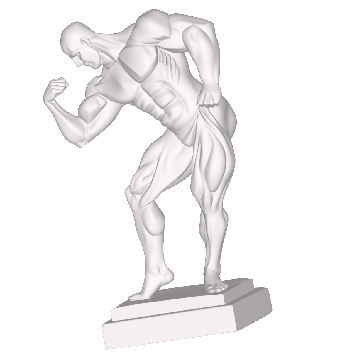 ARCHIVO STL ESTATUA DE ATLETA MUSCULOSO – ARTE ANATÓMICO EN BRONCE CON POSTURA DE FUERZA – MODELO 3D PARA CNC ROUTER E IMPRESIÓN 3D 1 Modelo 3D De Estatua De Atleta Musculoso Arte Anatomico En Bronce Con Postura De Fuerza