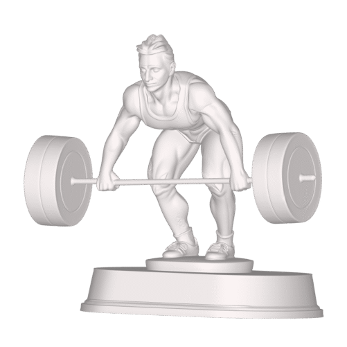 Archivo STL Trofeo de Levantamiento de Pesas – Figura Deportiva – Modelo 3D para CNC Router e Impresión 3D