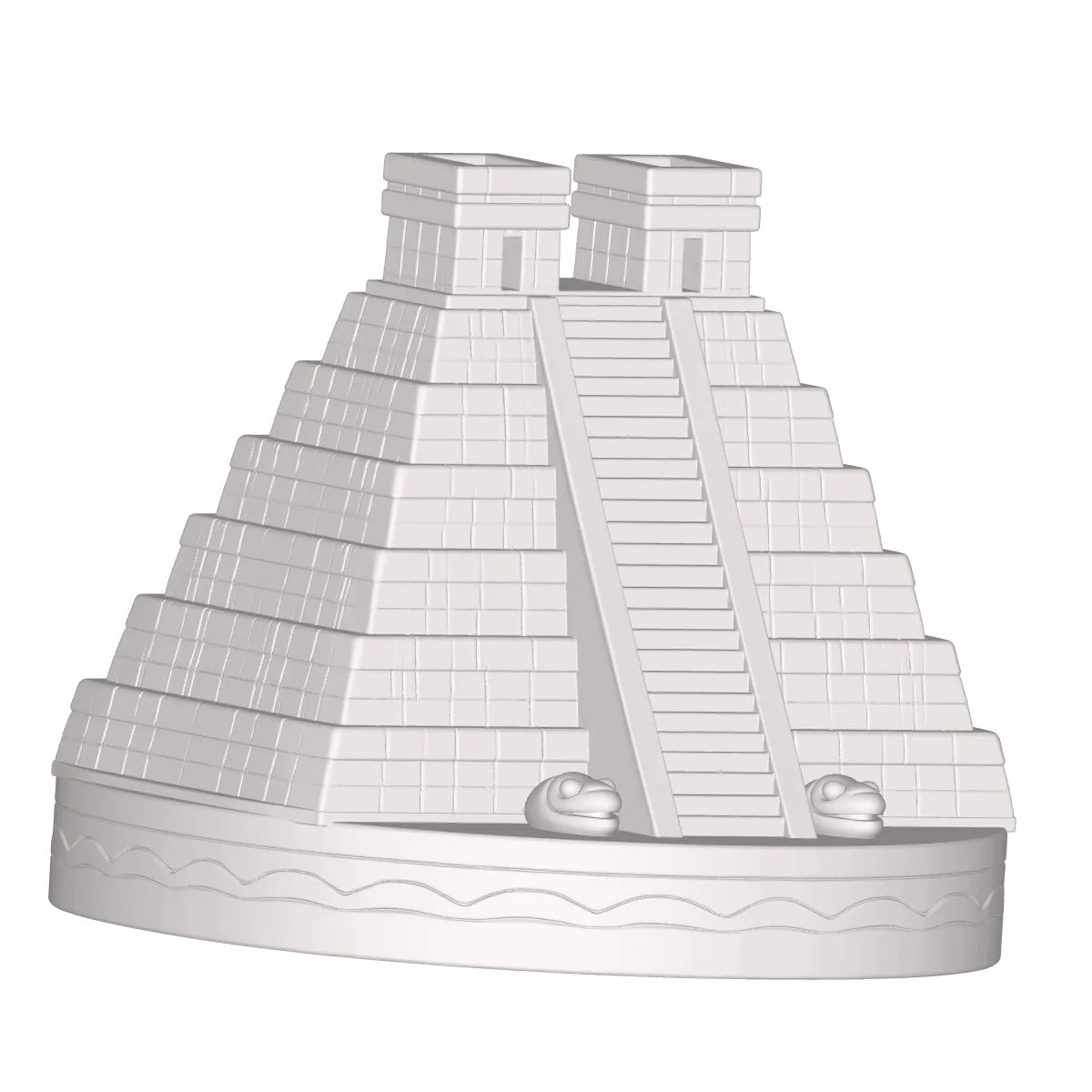 AJEDEZ DE FIGURAS AZTECAS PARA TALLADO EN ROUTER CNC O IMPRESION 3D 2 Ajedez – Diseño Geométrico Para Manufactura