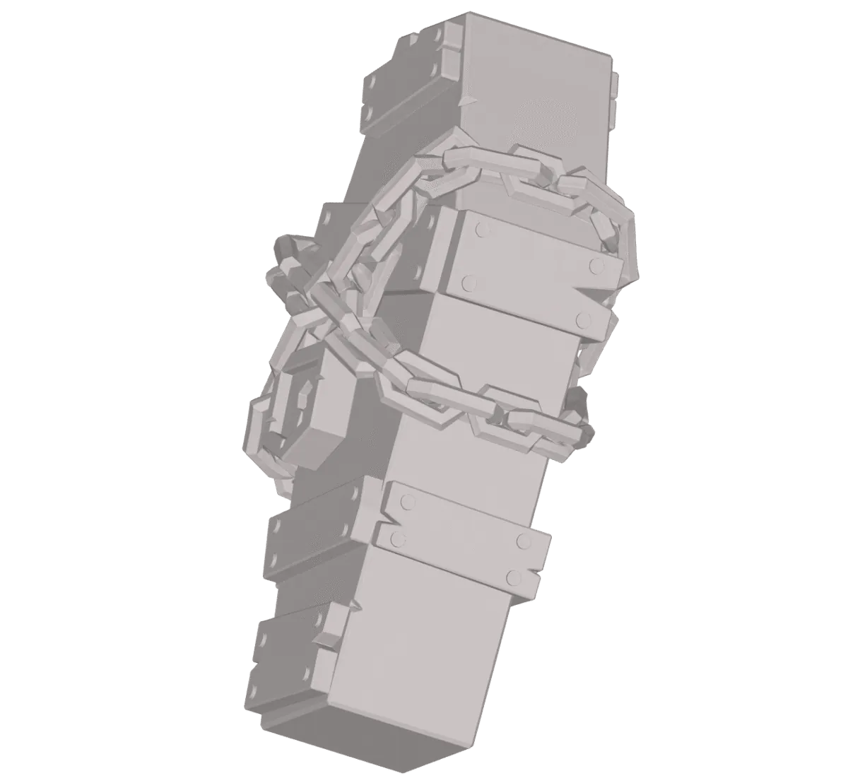 Ataud Con Cadenas De La Edad Media – Figura artística en formato STL para impresión y manufactura