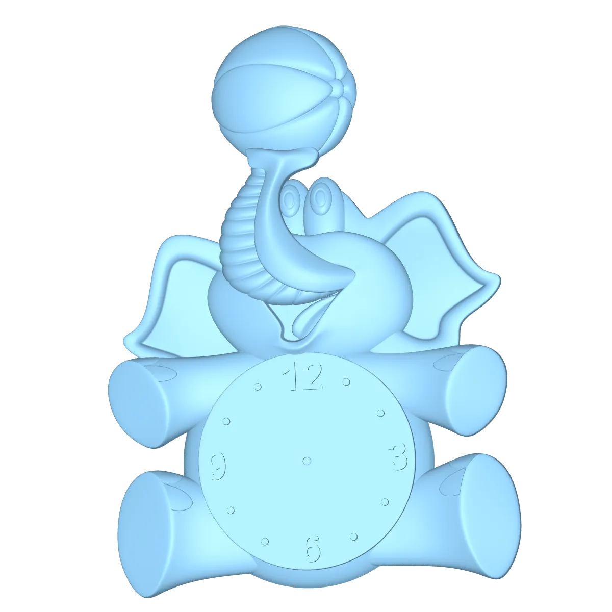 RELOJES INFANTILES DE ANIMALES 3D – SET DE 4 DISEÑOS EDUCATIVOS Y DECORATIVOS 2 Relojes – Diseño Geométrico Para Manufactura