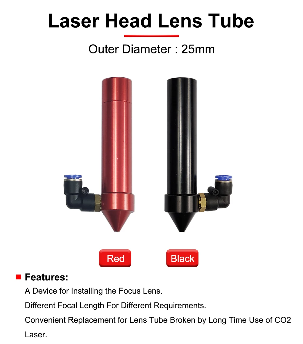 HUNST-BARRIL DE CABEZA LÁSER CO2, DIÁMETRO EXTERIOR DE 25MM, DIÁMETRO DE 20MM, LONGITUD FOCAL DE 50,8/63,5/101,6MM, PARA MÁQUINA DE GRABADO Y CORTE 15 Kf S6F2Aeed6Bef14Ed1Aedab2C7501F50F0W